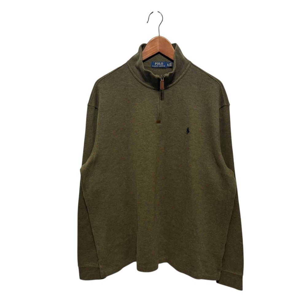 🐎 Polo Ralph Lauren Quarter Zip Knit Sweater size XL